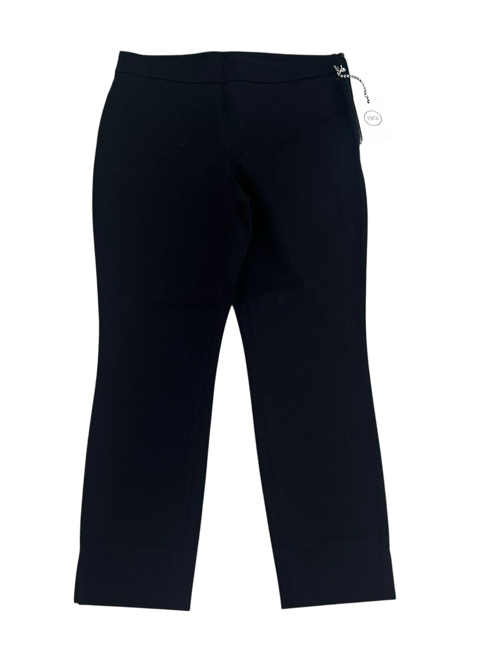 NWT 1901 Black Straight-Leg flat front stretchy Dress ankle Pants size 10 petite - Picture 1 of 7